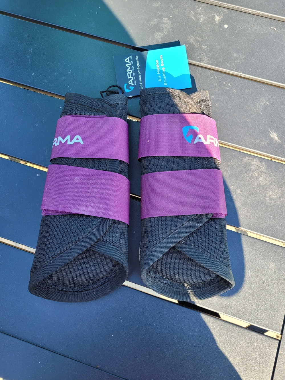 Arma Purple and Black Ankle/Leg Boots - Pair